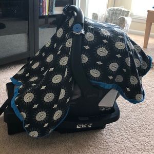 Car seat cover by car seat canopy
